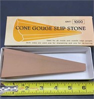 Cone gouge slip stone
