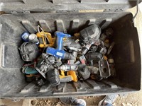 Tote of many cordless tools (As Is for parts)