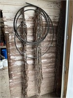 Tire chains and cable and (2) wall dividers etc