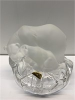 ROYAL CRYSTAL ROCK FROSTED BEAR 4" H X 5" W