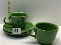 TWO FIESTA CUPS/SAUCERS
