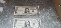 2 Silver Certificate $1 bills found in