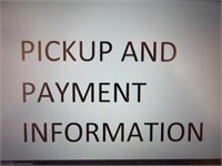 PAYMENT AND PICKUP INFORMATION