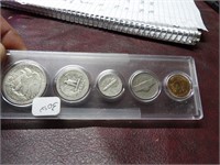1939 COIN SET IN A HOLDER IN GOOD SHAPE
