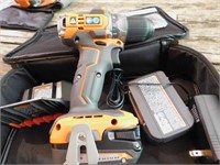 RIDGID DRILL, BATTERIES AND CHARGER