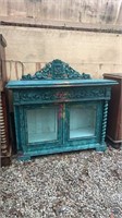 VICTORIAN BLUE PAINTED SIDEBOARD
