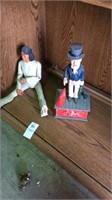 Vintage plastic bank &Indian figure