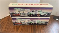 2 Hess Toy Truck and Racers NIB