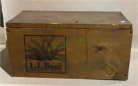 Vintage L.L. Bean shipping box with cut out