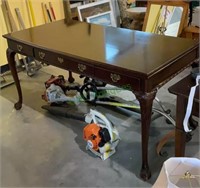 Large vintage wood writing desk - has some