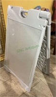 Double sided plastic menu board with see-through