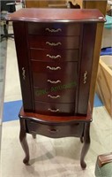 Beautiful seven drawer jewelry box on pedestal
