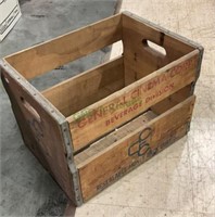 Vintage wood and metal crate General Cinema