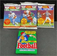 NFL football trading cards includes two unopened