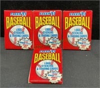 Fleer 1991 baseball cards four unopened packet -
