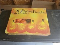 Halloween 20 Flashing Pumpkin Lights w/ Original