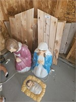 Vintage Lighted Plastic Nativity Scene - Joseph,