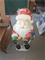 Heavy Plastic Santa Claus Display - approx 35" T
