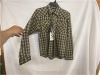 Wrangler Youth Sz XL 14-16 Pearl Snap Long Shirt
