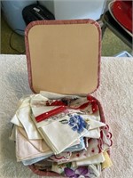Vintage Handkerchiefs in Quilted Box
