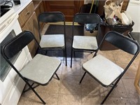 4 Vintage Samsonite Padded Folding Chairs