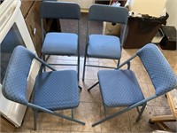 4 Cosco Padded Folding Chairs