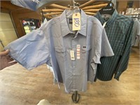 Wrangler Men's Sz 19 Pearl Snap Short Sleeve Shirt