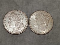 1898 & 1883 O Morgan 90% SILVER Dollars