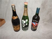 Hand Painted and uncommon Wine Bottles