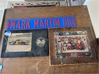 2 Nascar Plaques, Mark Martin Sign