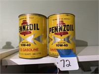 2  Paper Pennzoil Can's