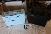 (2) Small Ammo Boxes (1 Plastic/1 Metal)(R1)