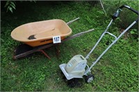 Wheelbarrow & Small Electric Tiller(Gazebo)