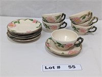 DESERT ROSE FRANCISCAN DINNERWARE CUPS AND SAUCERS