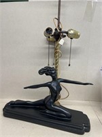 Woman sculpture table lamp