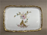 Limoges and painted tray from France