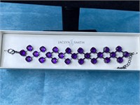 Jaclyn Smith -NIB- Purple Rhinestone Bracelet