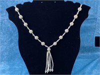 Pearl  Necklace with Tassel Pendant