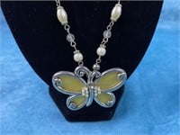 Butterfly Pendant Necklace & Earrings