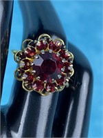 Faux Red Ruby Ring