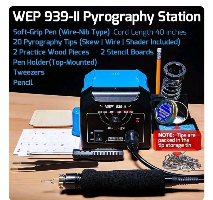 Wep 939-ll Pyrography Station (Wood Burning Kit)