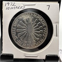 1972 10 MARKS SILVER OLYMPIC COIN