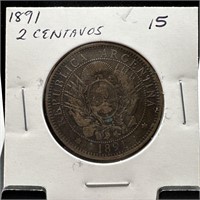 1891 2 CENTAVOS ARGENTINA