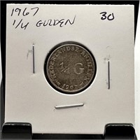 1967 SILVER 1/4 GULDEN