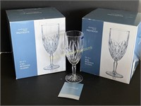 4 Waterford Marquis Brookside Iced Tea Goblets