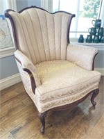 Antique Wingback Upholstered Armchair