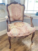 Antique Armchair With Intricate Carving