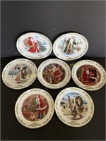 Seven Lenox International Victorian Santa Plates