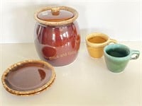 Hull Pottery Drip Glaze Cookie Jar And More