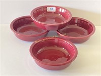 Four Red Fiesta 7 Inch Bowls